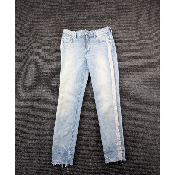 Express Denim - Express Stretch Denim Perfect Ankle High Rise Jeans Womens 2S Blue Cotton Skinny